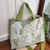 2025 Fashion Commuter Class Commuter Shopping Bag Large Capacity Tote Bag Women's Bamboo Printed Shoulder Handbag