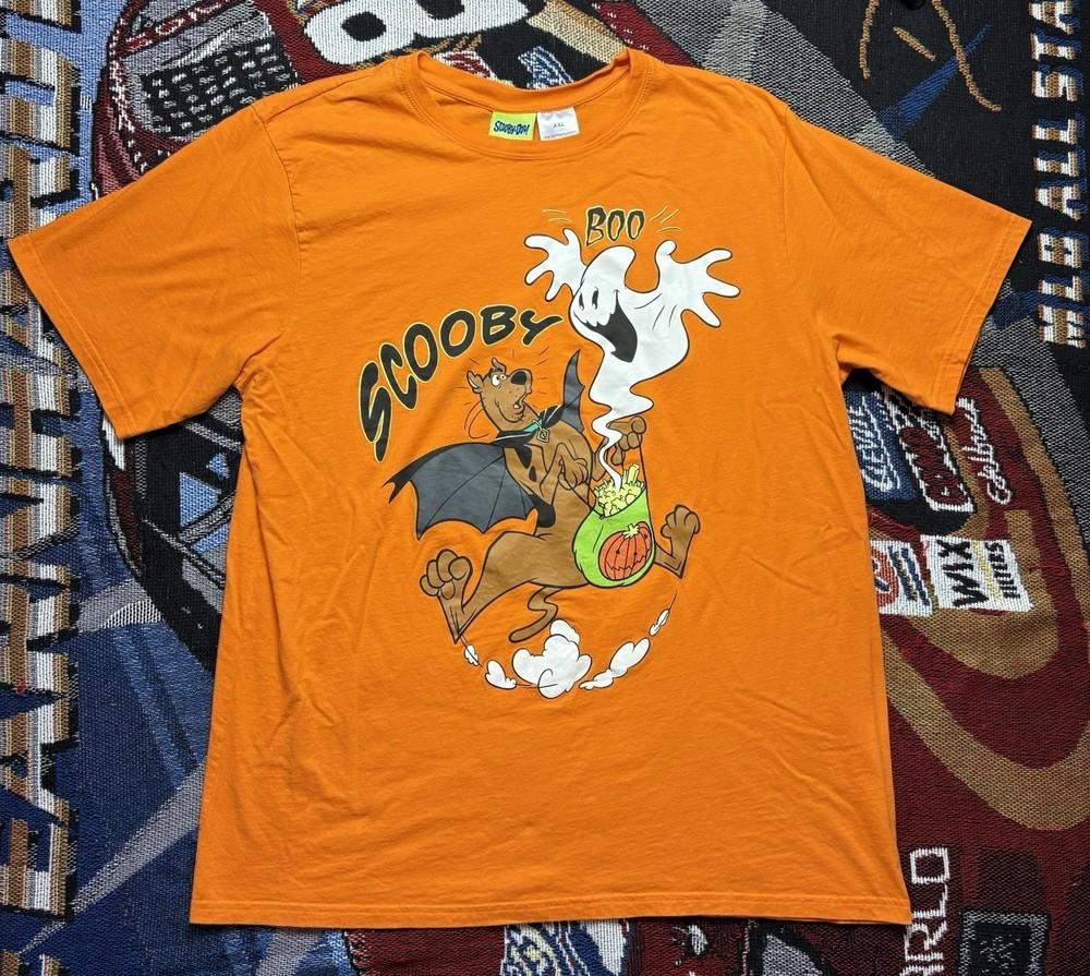 Редкая хлопковая футболка Scooby Doo на Хэллоуин, оранжевая, все размеры, FF226, унисекс XXXXL