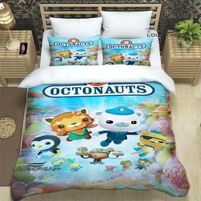 Anime The Octonauts Harajuku Dětská povlečení Povlak na polštář Prostěradlo Domácí dekorace 3D potisk Děti Chlapec Dívka Přikrývka Povlak na peřinu Dárek