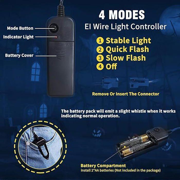 LED Halloween Masque, Upgrade LED Purge Mask Lumineux Dans le Noir, Masque d'horreur avec 3 Modes d'éclairage pour Halloween,Bleu