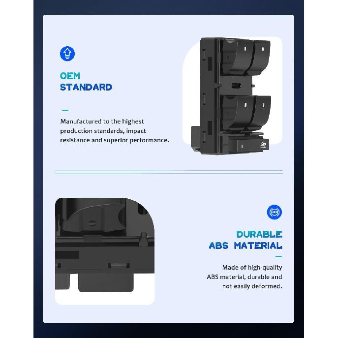 ECCPP Power Master Window Switch Fit for 2007-2010 for Saturn Outlook Front Driver Side Power Window Switches Replaces OE 20966810 25789238
