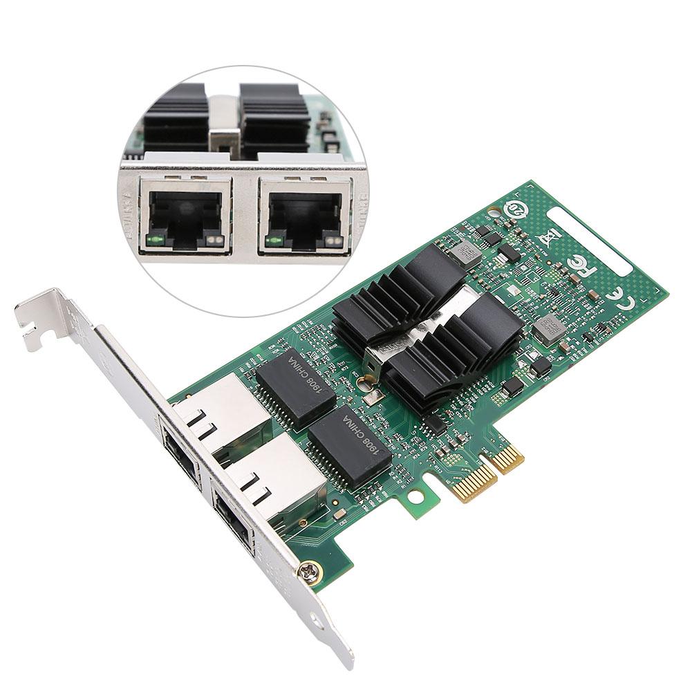 For INTEL 82576 T2 Gigabit PCI e Dual Port Network Adapter Card Desktop 1000Mbps Server NIC LED