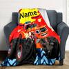 Coperta Morbida Personalizzabile Blaze e le Macchine Mostro2 – Nome Personalizzato, Coperta Accogliente per Tutte le Stagioni, Lavabile in Lavatrice, Coperta Personalizzata