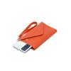 Orange Card Holder Large Size Wallet With Zippered Compartment Plc1088