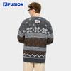 FILA FUSION Couple Woven V-Neck Cardigan