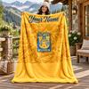 Club Tigres UANL Custom Name Flannel Blanket Personalized Soft Warm Plush Throw Blanket Customized Gift for Family Friends