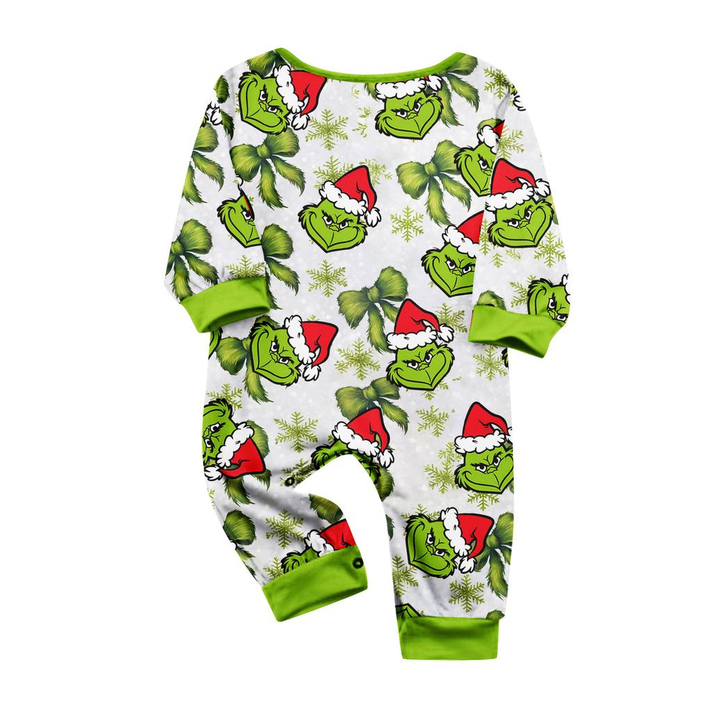Christmas Print Cute Family Set Pajamas, Home Clothes, Family Set Long Sleeve Top Pants Set