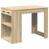 VidaXL Bureau avec tiroir et étagère chêne sonoma bois d'ingénierie 858688