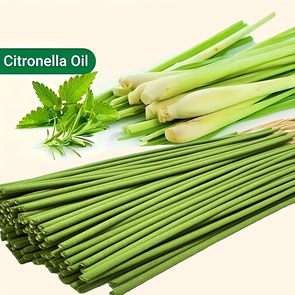 45 Min Brenndauer Citronella Räucherstäbchen Zitronengrasduft Luftreinigend für Camping Terrasse Feiertagsdekoration Halloween Weihnachten Ostern