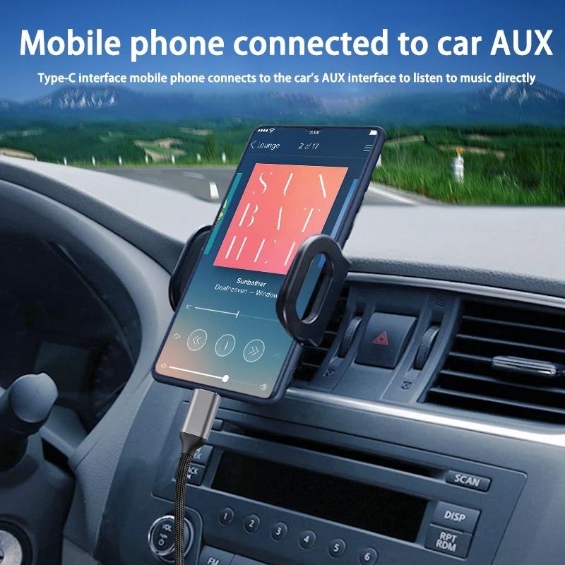 USB C To 3.5mm Jack AUX Audio Cable Car Speaker HiFi Headphone Headset Adapter For iPhone 16 Pro Samsung Xiaomi Huawei Google