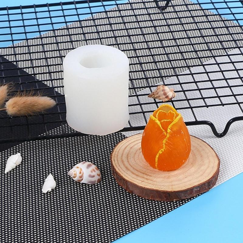 Flower Shape Candle Making Mold DIY Silicone Mold Handmade Plaster Resin Making Supplies for Soap Jelly and More