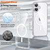 Coque de téléphone - WENZYLIQUOX - iPhone 17 - Aimantée MagSafe - Antichoc (bumper TPU) - Transparent anti-jaunissement