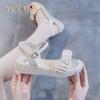 2023 Students Summer Flat Natural Leather Sandals Fashion Women's Sandals