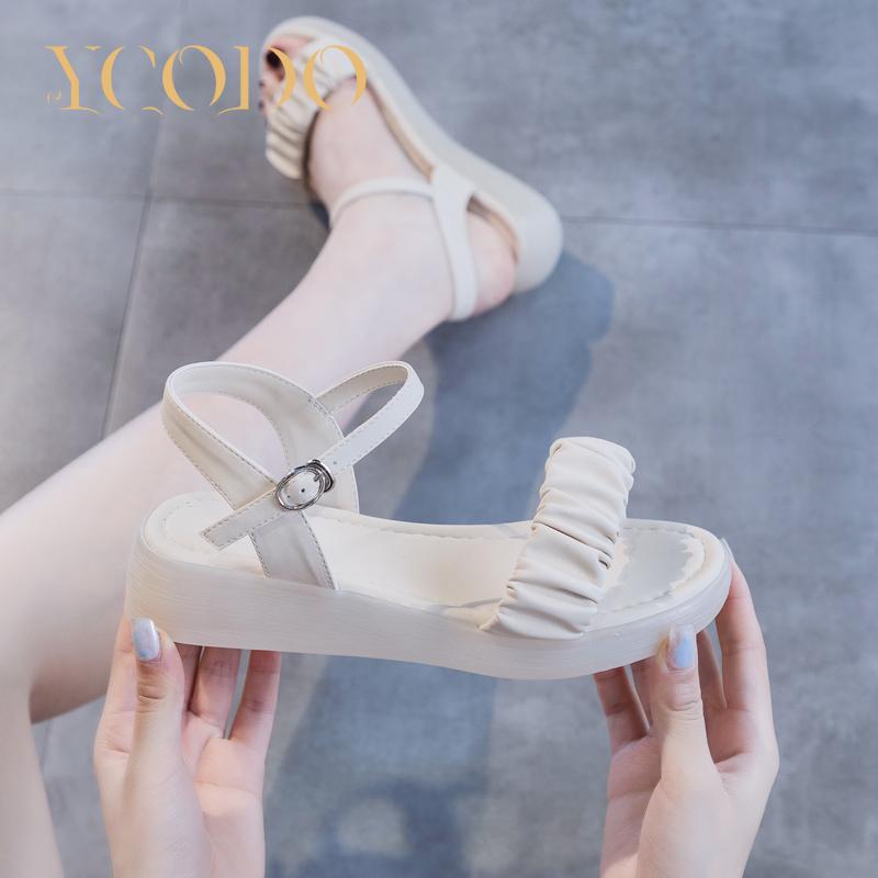 2023 студенческие летние сандалии на плоской подошве из натуральной кожи — фото 5