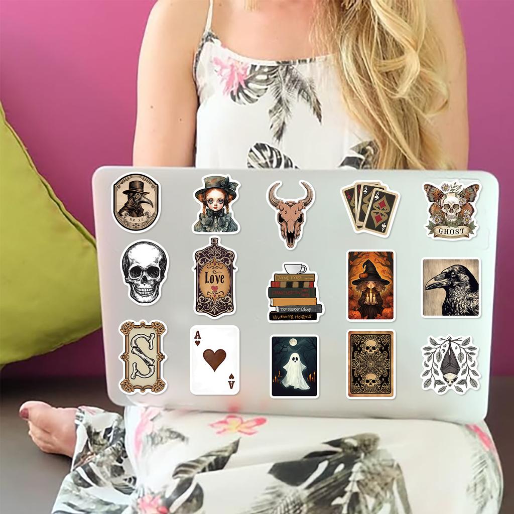 50 Romantic Gothic Graffiti Stickers Decorate Guitar Laptop Suitcase DIY Waterproof