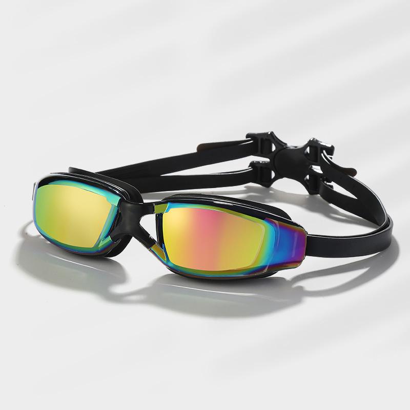Plating Swimming Goggles Eyewear with Case Adults Professional Waterproof Anti Fog UV Shield Swim Pool Water Glasses Men Women