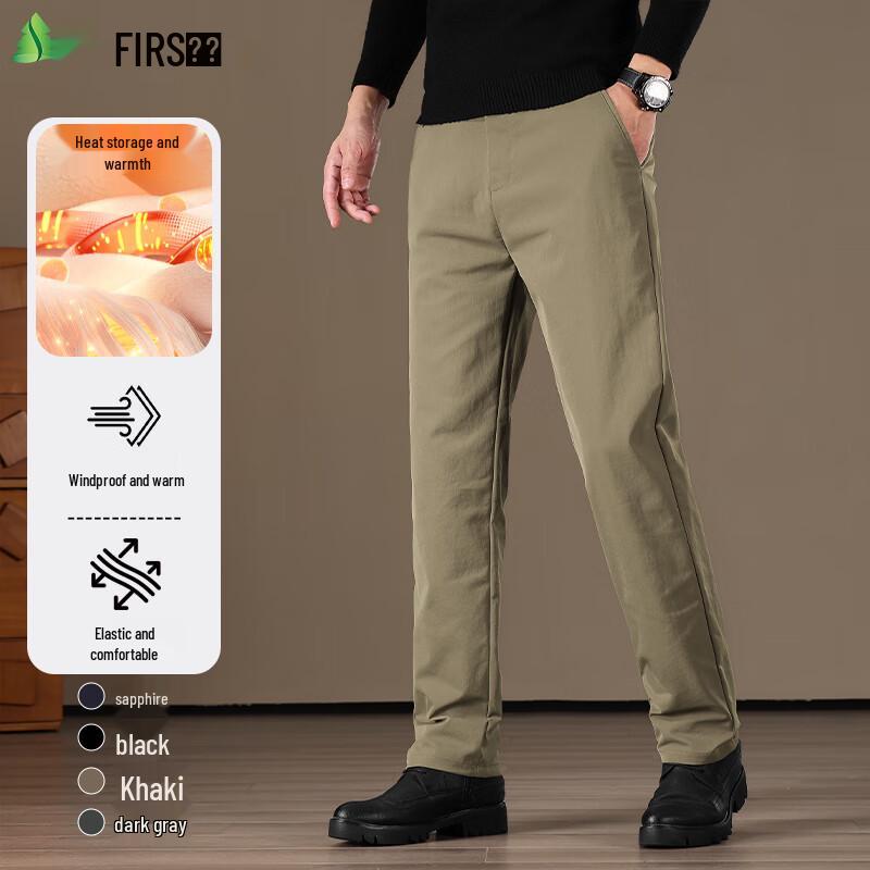 

Shanshan Men s Wrinkle-Resistant Warm Elastic Casual Pants 33