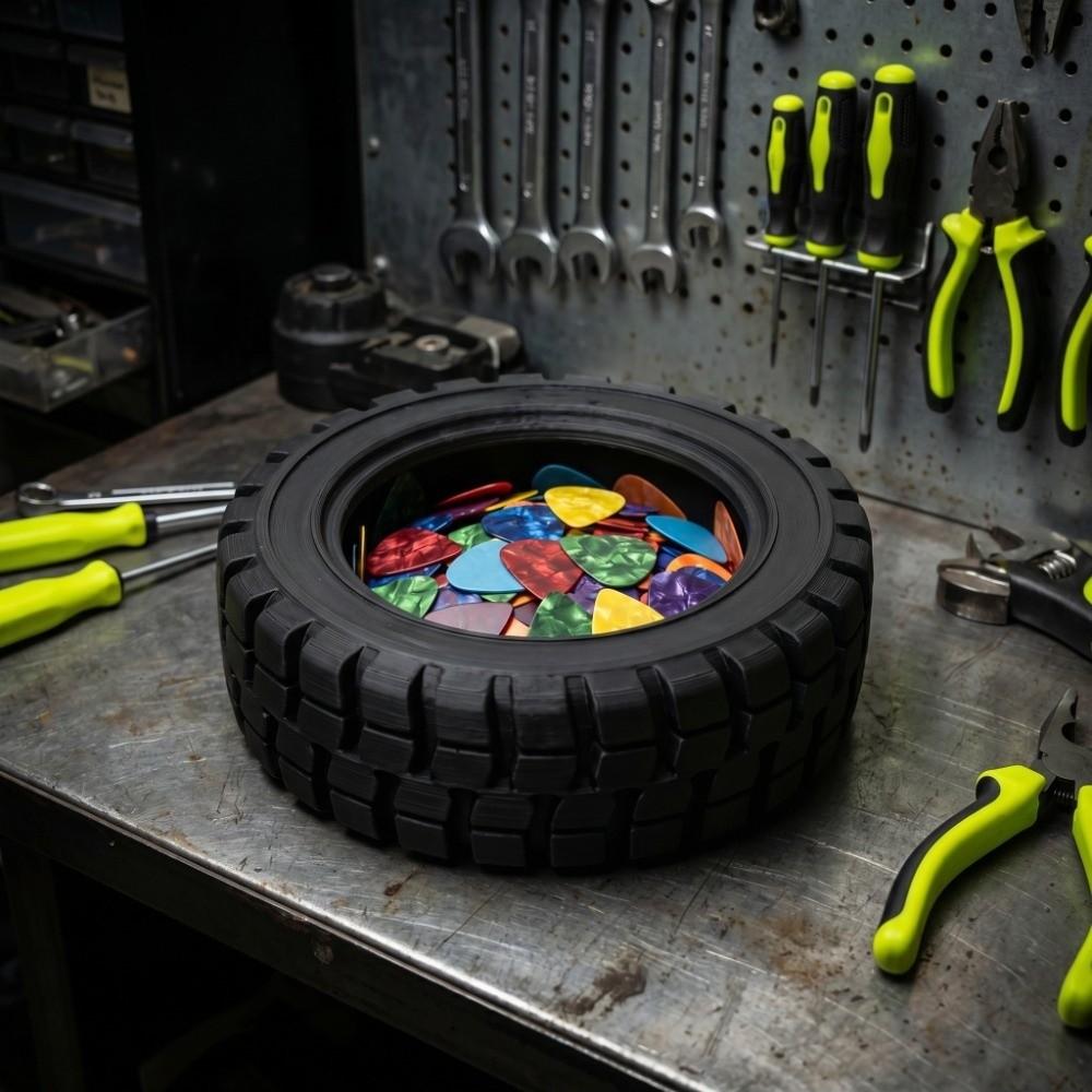 Creative Mini Tire Storage Tray Multi-Function Desktop Organizer Decorative Holder  Garage