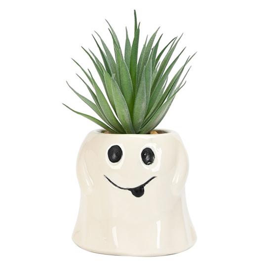 Ghost Planter Keramický roztomilý květináč duchů Halloween Ghost květináč s vtipnými výrazy Dárek pro milovníky sukulentů