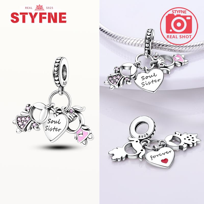 New 925 Silver Sparkling Magic Cube Love Charm Red Heart Beads DIY for Women Bracelet Fine Jewelry Gift Accessories
