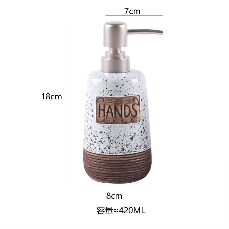Keramik Seifenspender Pumpflasche für Shampoo Lotion Nachfüllbarer Flüssigkeitsbehälter