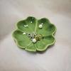 1Pc Ceramic Jewelry Tray Tabletop for Cosmetics and Accessories Nordic Style Clover Leaf Storage Box for Wedding Birthday Gifts