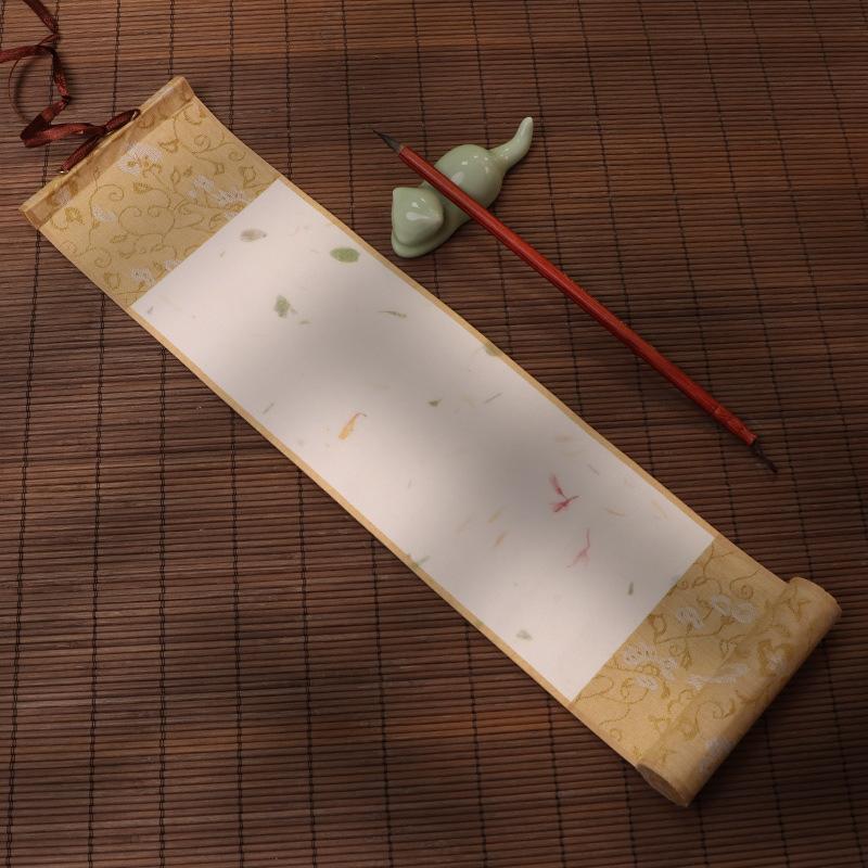 Blank Calligraphy Scroll Paper Chinese Rice Paper Painting Hanging Xuan Paper DIY Crafts Calligraphy Mounting Supplies