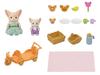 Sylvanian Families Doll and Furniture Set Picnic Fennec ST Mark Ages 3 and Toy Sylvanian Epoch "Friendly - Fox" DF-24 Certified, Up, Dollhouse,