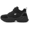Sport Knob Button Shock Absorbing Breathable Low Top Casual Shoes Kids Sneakers Black 402247L-BLK