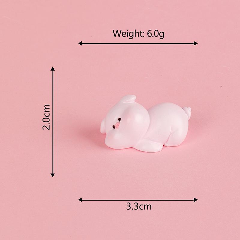 Mini Ornament Luminos Animale Culcate Urs Desene Animate Iepure Pisică Câine Rață Figurine Micro Peisaj Decor Birou Interior Auto