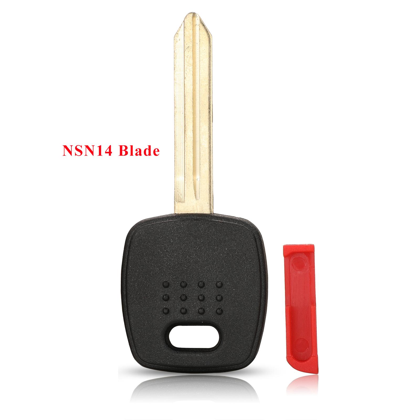 jingyuqin 10x For Nissan A33/A32 Transponder Key Shell Replacement Fob Auto Car Key Cover Case NSN14/NSN11 Uncut Blank Blade NSN14 Red