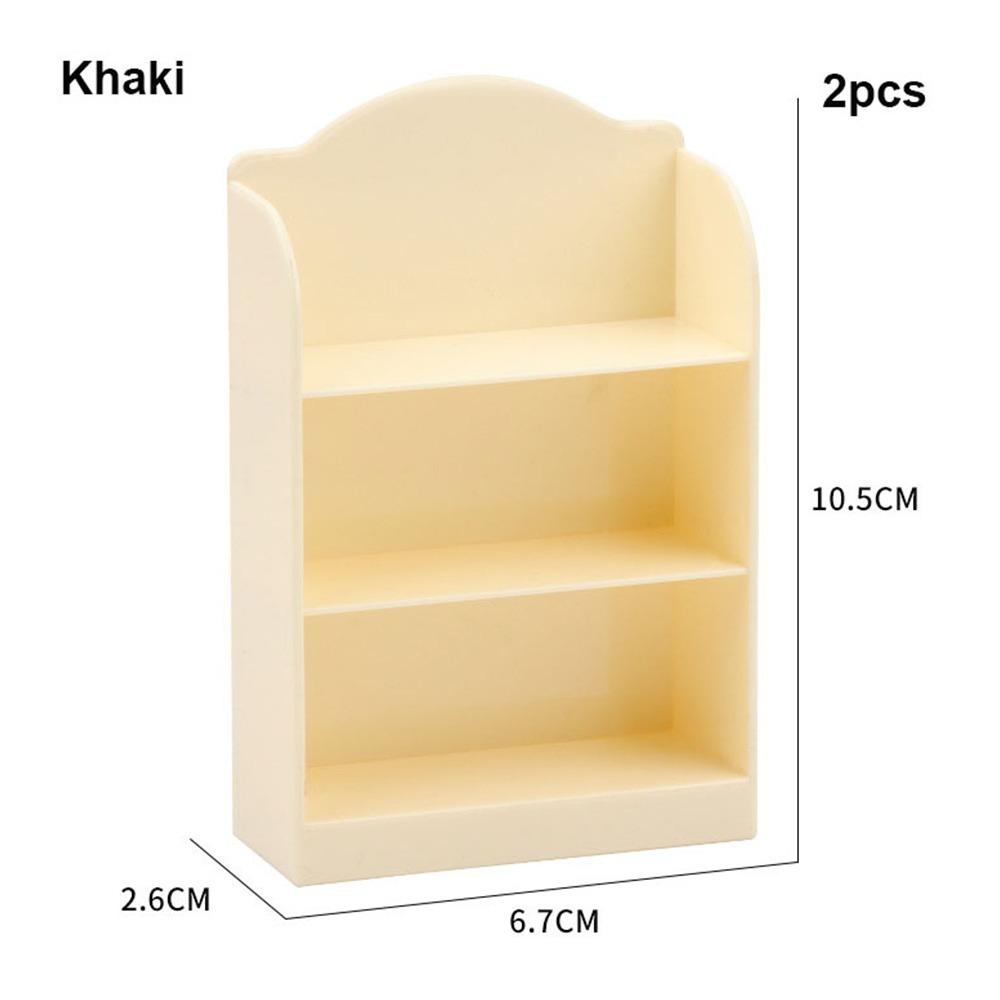 2pcs Plastic Supermarket Display Shelf  Miniature Furniture Accessories