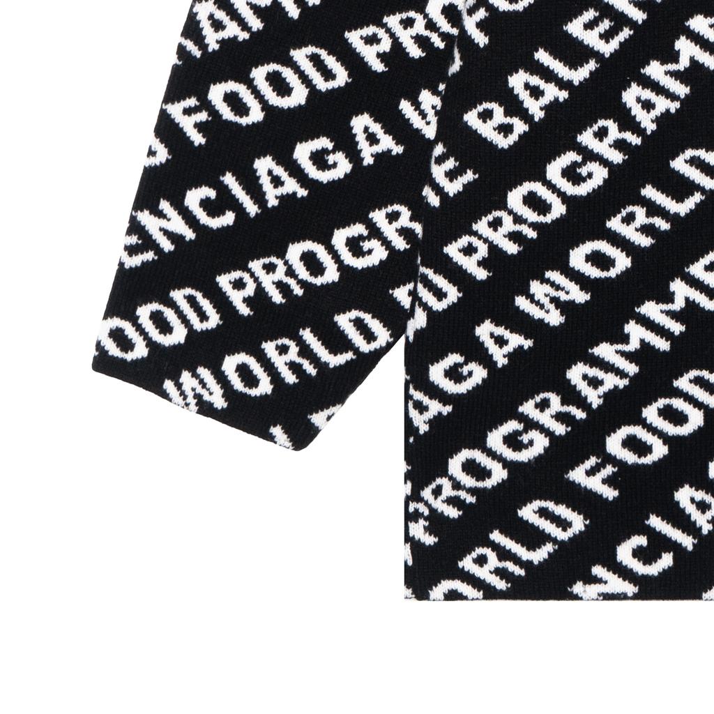 Balenciaga World Food Programme Allover Sweater 'Black' Men's 612957T15651070