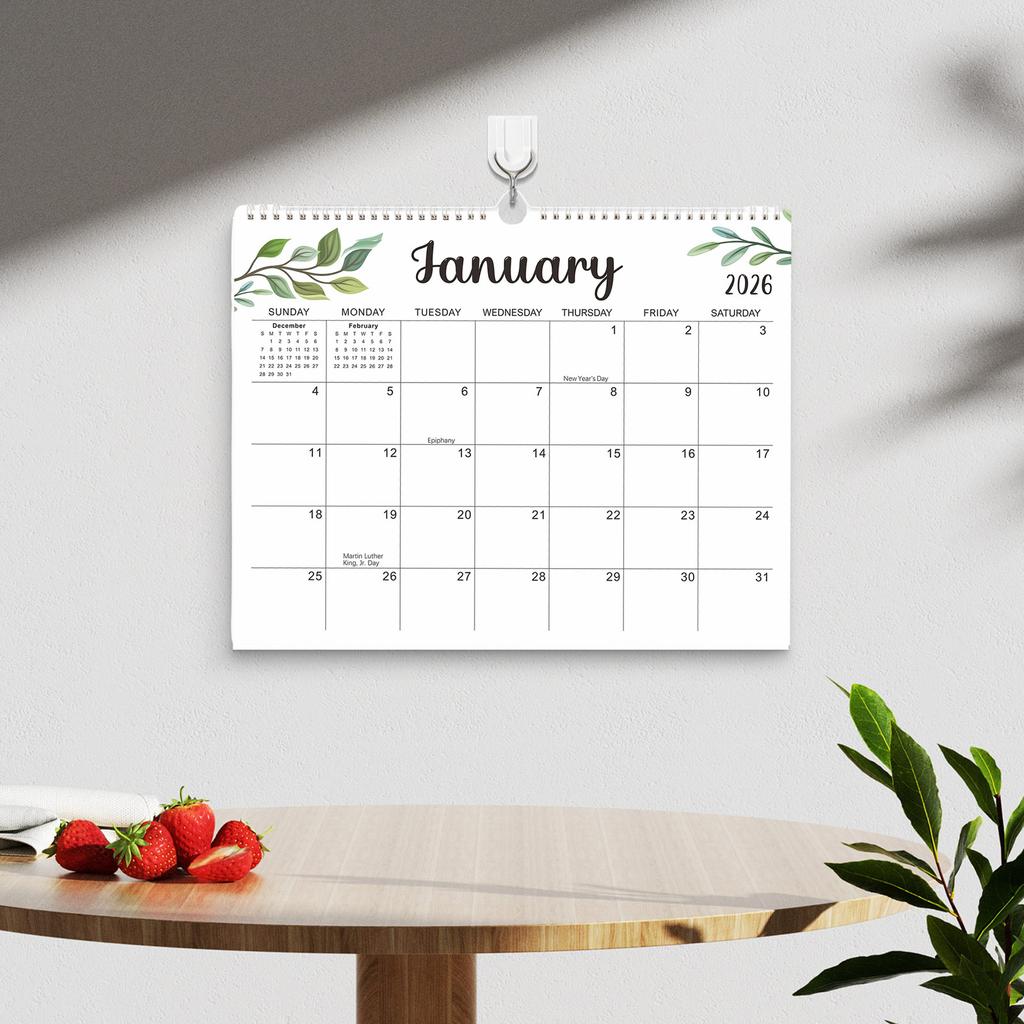 English Calendar For 18 Months, And Creative Desktop Planner