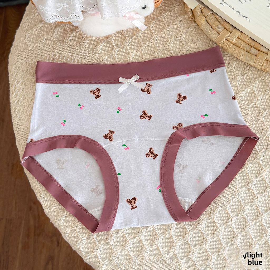 Ladies Spring and Summer New Cute Bear 10A Antibacterial Extension Cotton Crotch Breathable Briefs