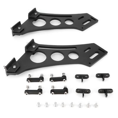 10 Universelle Auto CNC-Aluminiumlegierung Heckflügel Kofferraum Renn-Heckspoiler Beine Montagehalterungen