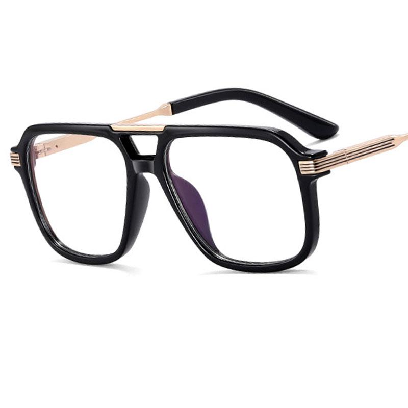 Blue Light Blocking Reading Glasses Square Nerd Eyeglasses TR90 Trendy Big Frame Gradient Mens Computer Goggle Optical Glasses