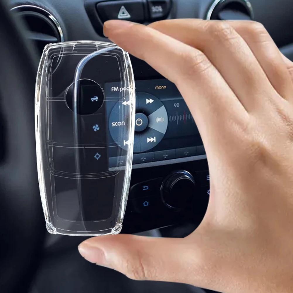 TPU Transparent Car Key Case Cover for Mercedes Benz E C S GLC Class E200 E400 E63 W213 S550 S560 C260 A200 Key Shell Protector