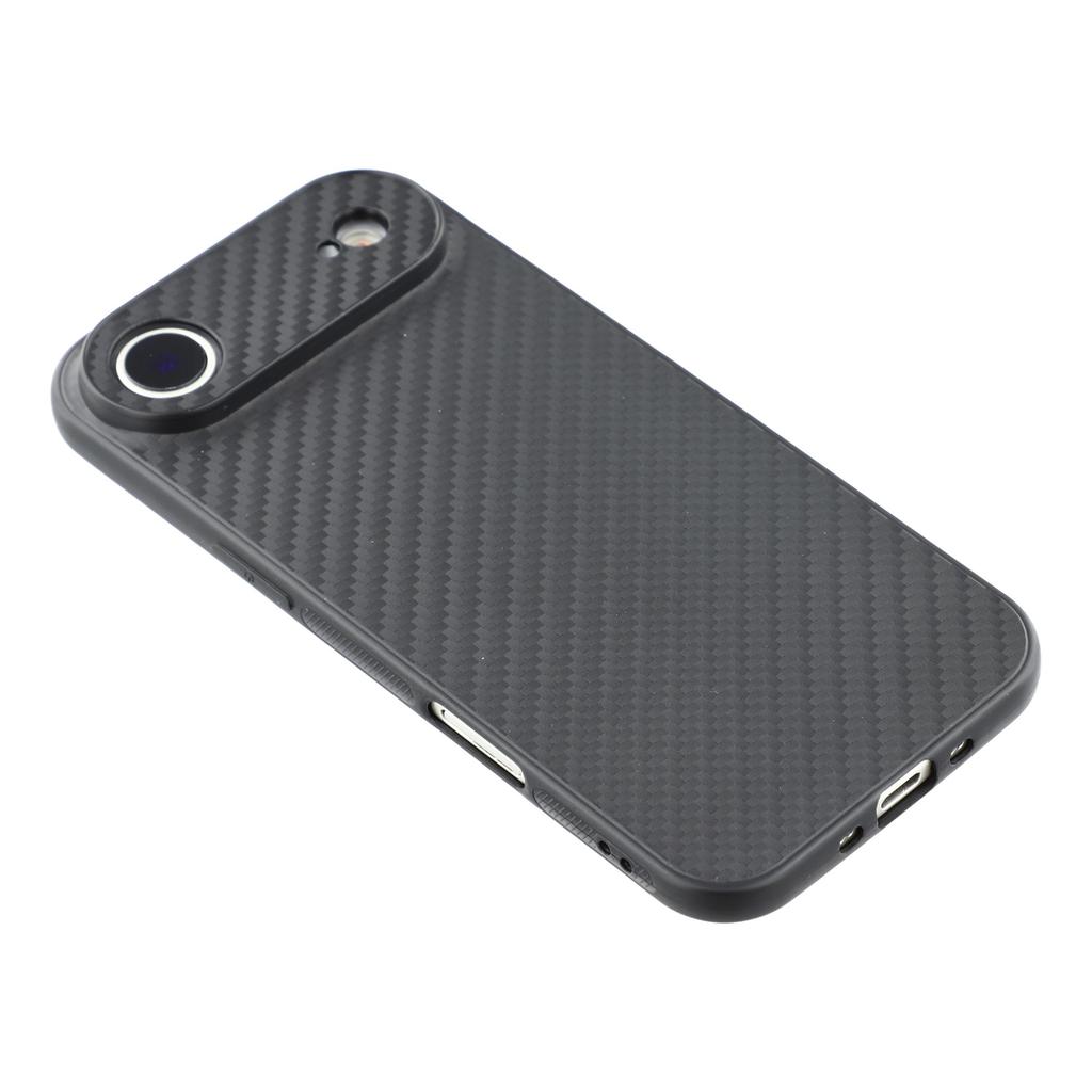 For iPhone 17 Air Case Flexible TPU Carbon Fiber Texture Shockproof Phone Cover