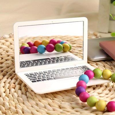 Mini miroir Portable 1 pièce, conception d'ordinateur Portable, petit miroir de maquillage pliable Portable