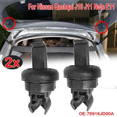 2X Clips de coche para Nissan Qashqai J10 J11 Note E11, paquete de maletero trasero, Clips de hebilla para maletero, clavijas pivotantes, 79916JD00A