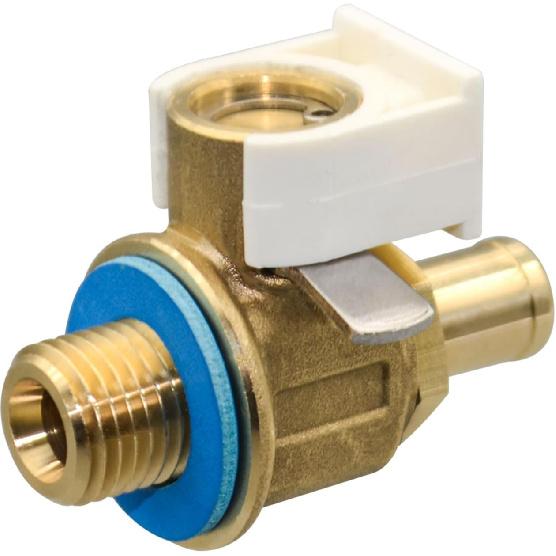 F106N FN-Series Quick Oil Drain Valve with Long Nipple, with Clip and Gasket, M14-1.5 Threads