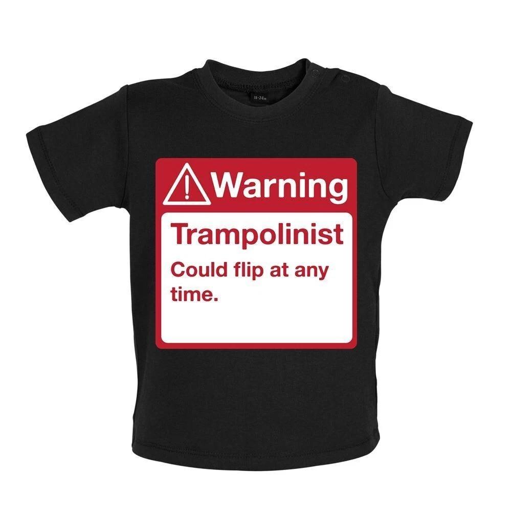 

Warning Trampolinist - Kids T-Shirt / Bodysuit - Trampoline Flip Fun Sport 140