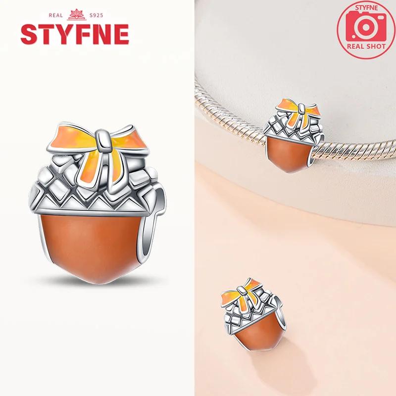 Genuine Copper Autumn Maple Leaf Squirrel Charm Beads Fit Genuine Original Bracelet Diy Premium Jewelry Gifts For Women Making