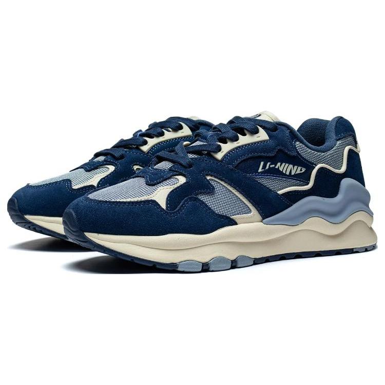 New LiNing 001 Mountain Sea Anti Slip Wear Resistant Low Top Casual Shoes Men's Blue Gray AZGT007-3