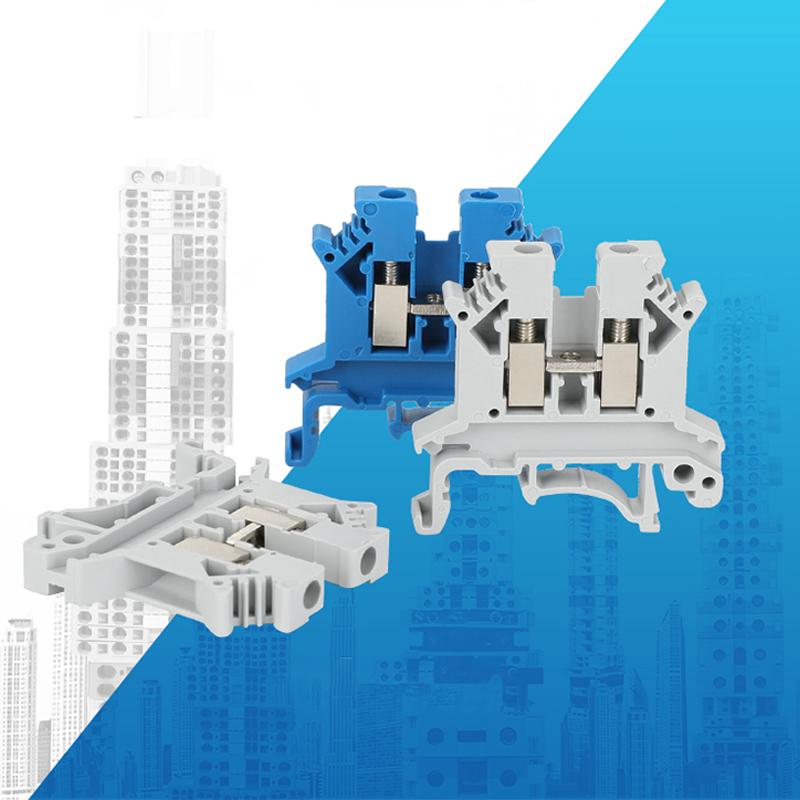 New 30/20/10PCS UK 2.5 Terminal Block UK2.5B Screw Connection Connect Strip 2.5B Cable Electrical Din Rail Wire Connector Tools