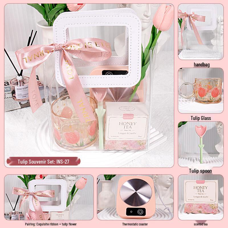Tulip Glass Cup Gift Set INS-27