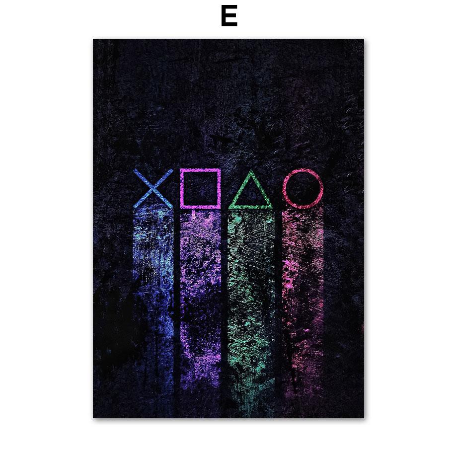 Colorful Video Game Gamer Wall Art Canvas Painting Nordic Posters And Prints Fashion Pictures For Teen Boy Bedroom Decor
