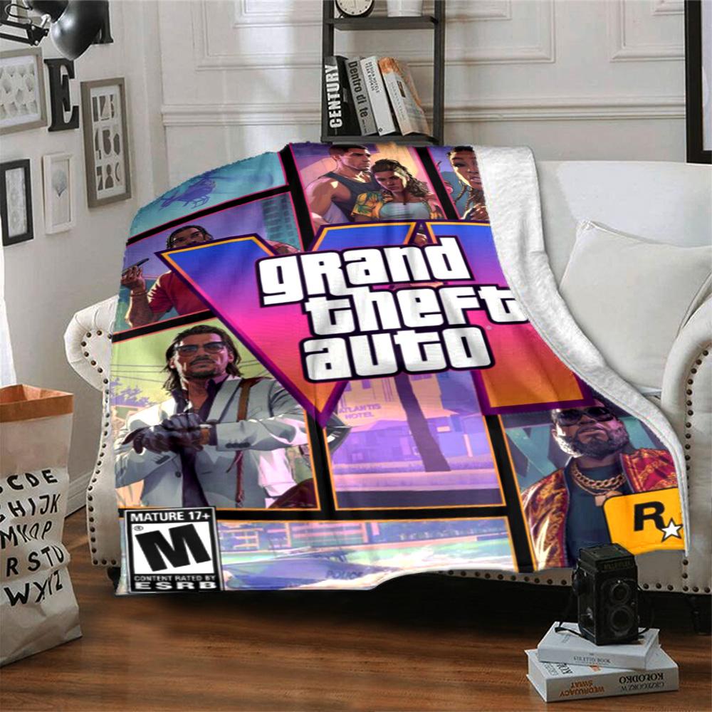 Grand Theft Auto Blanket Ultra-Soft Perfect for Chair Bedding Office Chair for All Seasons Warmthful Decor Gift for Travel Home Birthdays