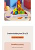Portable Children's Magnetic Tile Puzzle Toy – Stained Glass Magnetic Building Set in Iron Box